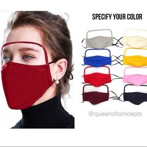 2 For $10- Face Mask W/ Protective Eye Shield